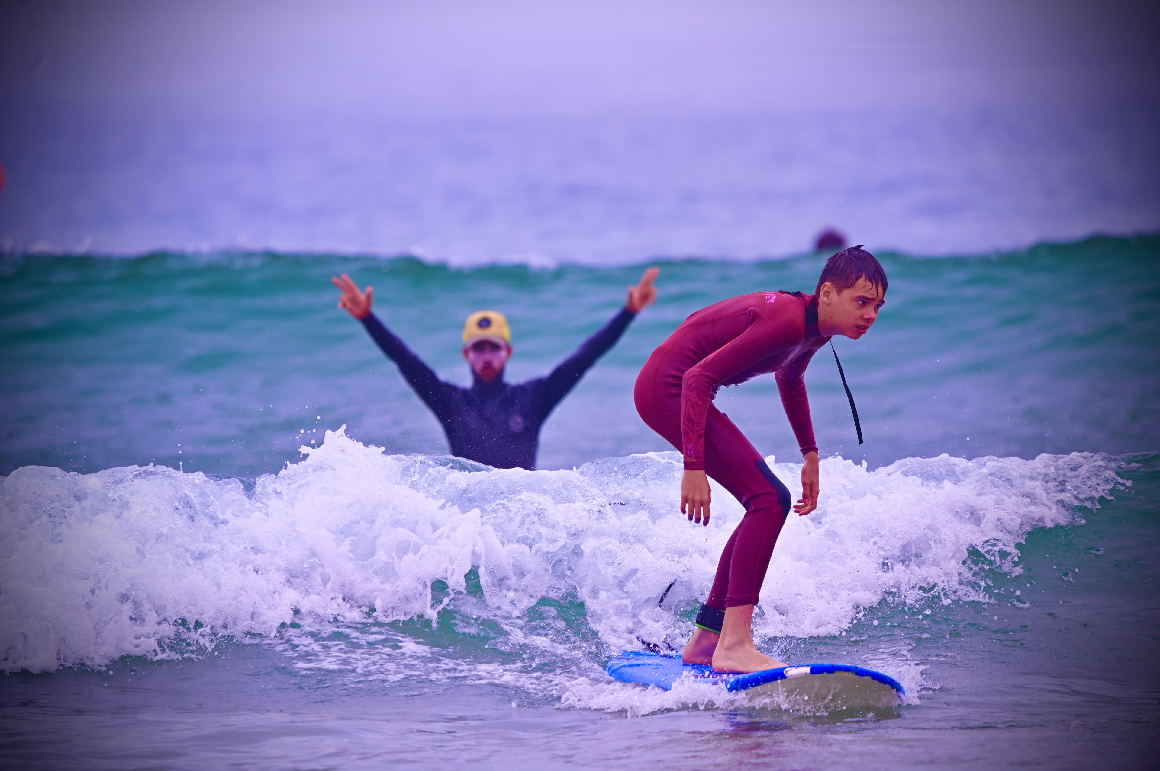 Surf lesson for kids